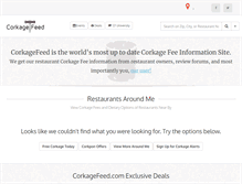 Tablet Screenshot of corkagefeed.com